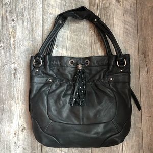 b. makowsky Black Leather purse